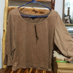 Tan suede top